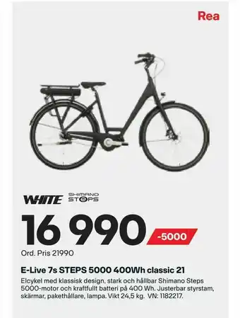 XXL E-Live 7s STEPS 5000 400Wh classic 21 erbjuda