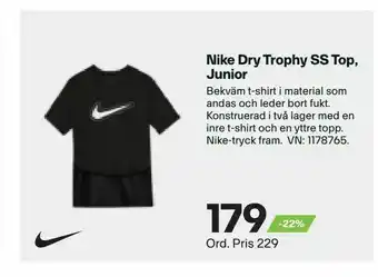 XXL Nike Dry Trophy SS Top, Junior erbjuda