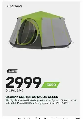 Coleman CORTES OCTAGON GREEN