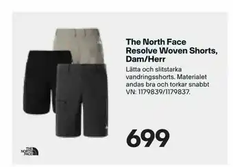 XXL The North Face Resolve Woven Shorts, Dam/Herr erbjuda