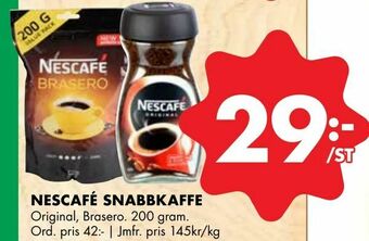 ÖoB Nescafé snabbkaffe erbjuda