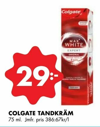 ÖoB Colgate tandkräm erbjuda
