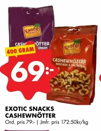 Exotic snacks cashewnötter