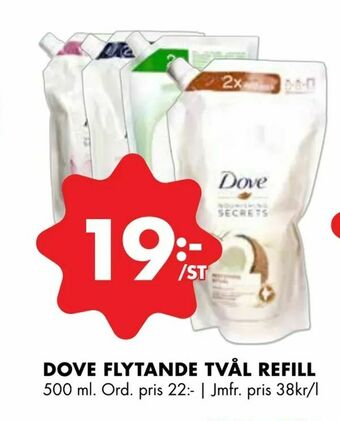 ÖoB Dove flytande tvål refill erbjuda