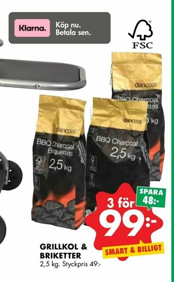 ÖoB Grillkol & briketter erbjuda