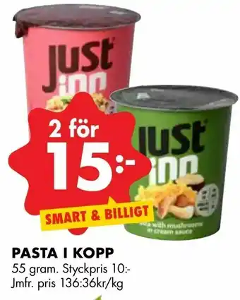 ÖoB Pasta i kopp erbjuda