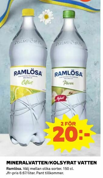 Coop Mineralvatten/kolsyrat vatten erbjuda