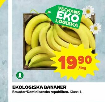 Coop Ekologiska bananer erbjuda