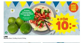 Coop Extra Lime erbjuda