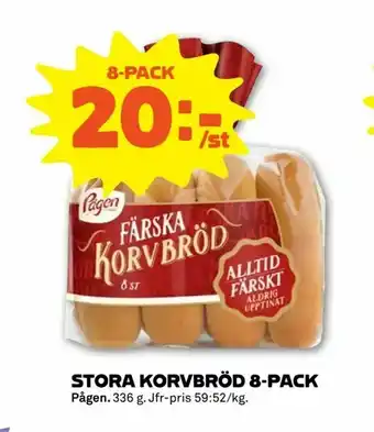Coop Forum Stora korvbröd 8-pack erbjuda