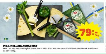 Coop Konsum Mild/mellanlagrad ost erbjuda