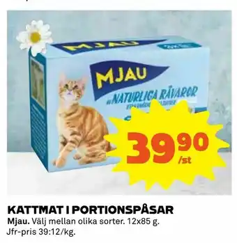 Kattmat i portionspåsar