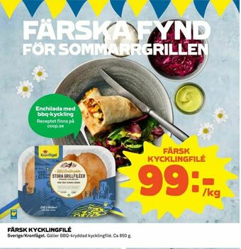 Coop Konsum Färsk kycklingfilé erbjuda