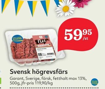 Hemköp Svensk högrevsfärs erbjuda