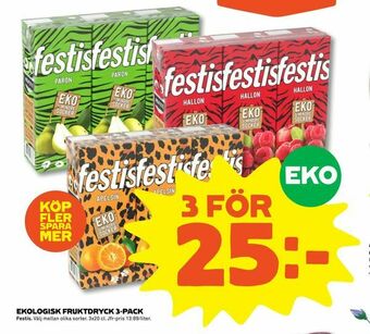 Stora Coop Ekologisk fruktdryck 3-pack erbjuda