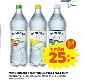 Coop Forum Mineralvatten/kolsyrat vatten erbjuda