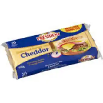Burger cheddar skivor président 400g
