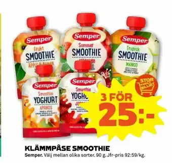 Coop Forum Klämmpåse smoothie erbjuda