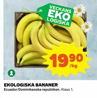 Coop Konsum Ekologiska bananer erbjuda