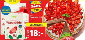 Lidl Vispgrädde 40% erbjuda