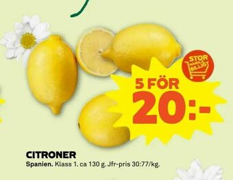 Stora Coop Citroner erbjuda