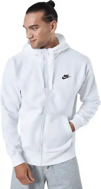 Sportamore Nike sportswear club fleece me white/white/black erbjuda
