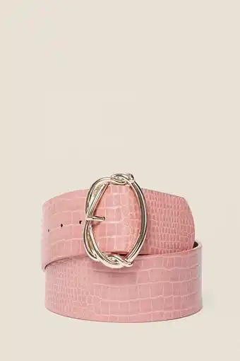 Oasis Croc oval buckle belt erbjuda