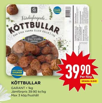 Willys Köttbullar erbjuda