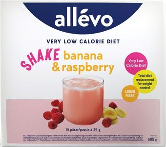 Apotek Hjärtat Allévo vlcd shake banana & raspberry 15 portioner erbjuda