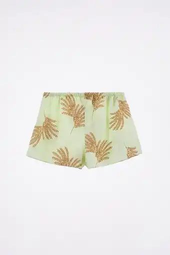 ZARA Embroidered linen blend shorts erbjuda