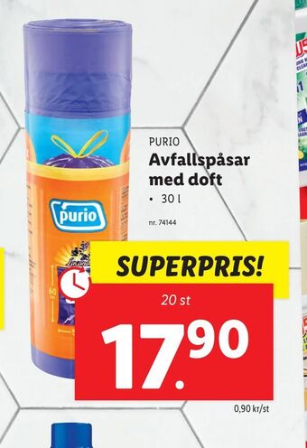 Lidl Avfallspåsar med doft erbjuda