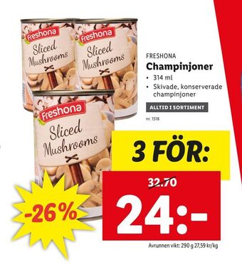 Lidl Champinjoner erbjuda