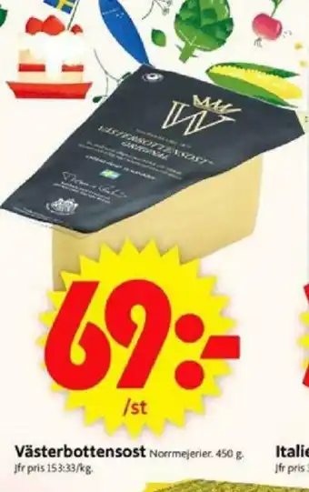 ICA Supermarket Västerbottensost 450g erbjuda