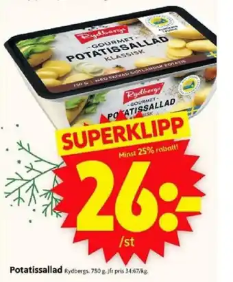 ICA Supermarket Potatissallad 750g erbjuda