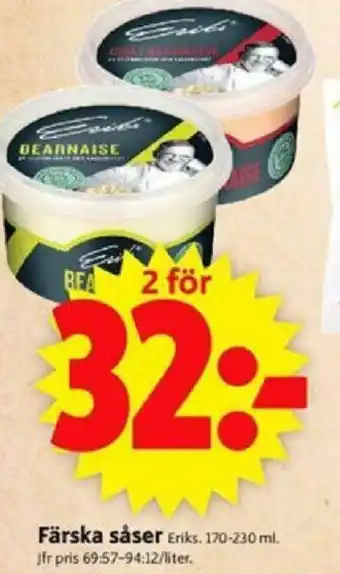 ICA Supermarket Färska såser 170-230ml erbjuda