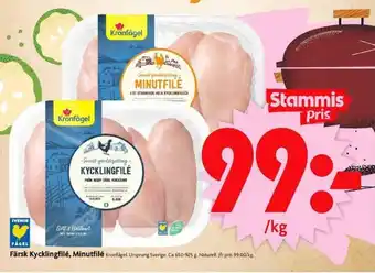 ICA Supermarket Färsk Kycklingfilé, Minutfilé 650-925g erbjuda