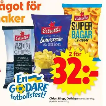 ICA Supermarket Chips, Rings, Ostbågar 160-275g erbjuda