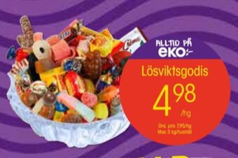 EKO Lösviktsgodis erbjuda