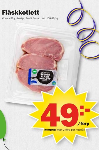 Pekås Fläskkotlett erbjuda