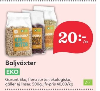 Hemköp Garant kikärter erbjuda