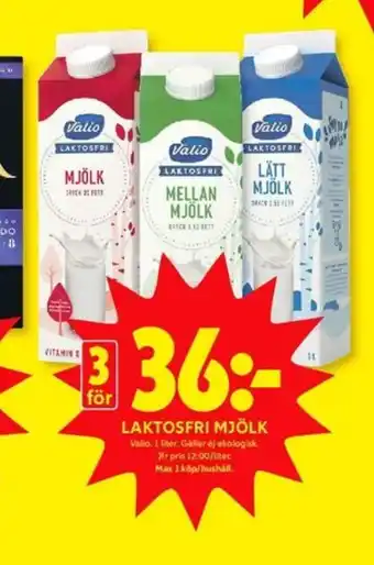 ICA Kvantum Valio mjölk erbjuda