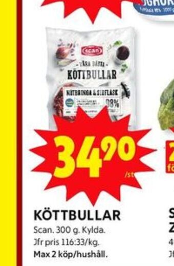 ICA Kvantum Scan köttbullar erbjuda