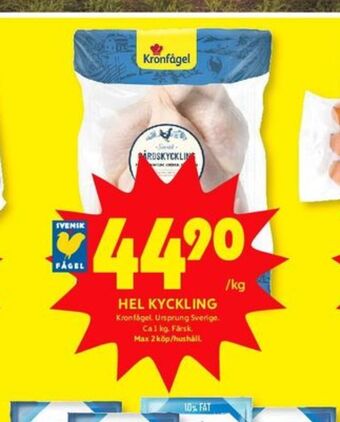 ICA Kvantum Kronfågel kyckling erbjuda