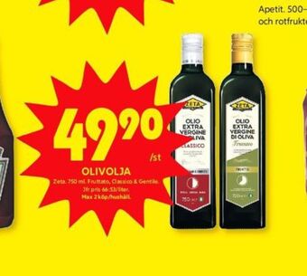 ICA Kvantum Zeta olivolja erbjuda