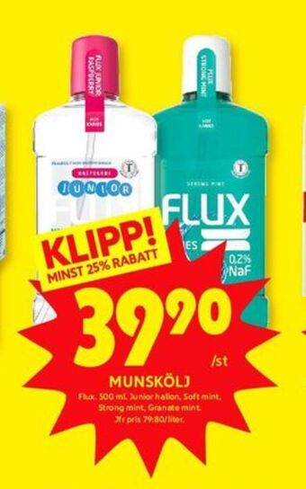 Flux munskölj