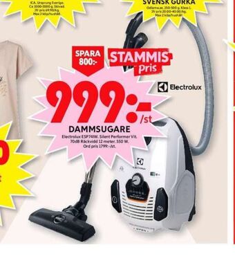 ICA Maxi Electrolux dammsugare erbjuda