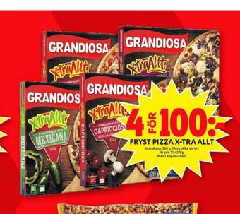 ICA Maxi X-tra allt pizza erbjuda