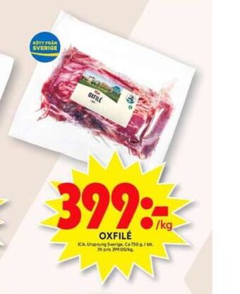 ICA Maxi Ica oxfilé erbjuda