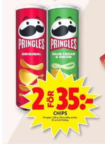ICA Maxi Pringles chips erbjuda