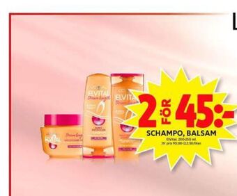 ICA Maxi Elvital shampoo erbjuda
